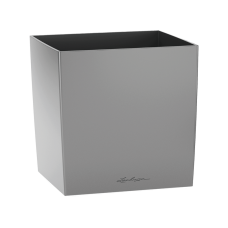 Кашпо Lechuza Cube Premium 40 Серебристый металлик