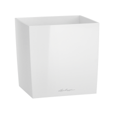 Кашпо Lechuza Cube Premium 50 Белый блестящий