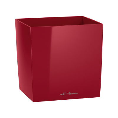 Кашпо Lechuza Cube Premium 30 Красный блестящий