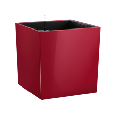 Кашпо Lechuza Cube Premium 40 Красный блестящий Всё в одном