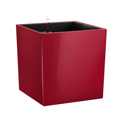 Кашпо Lechuza Cube Premium 40 Красный блестящий Всё в одном