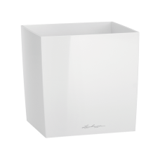 Кашпо Lechuza Cube Premium 30 Белый блестящий