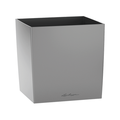 Кашпо Lechuza Cube Premium 30 Серебристый металлик