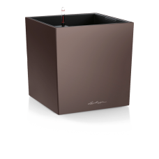 Кашпо Lechuza Cube Premium 40 Коричневый металлик Всё в одном