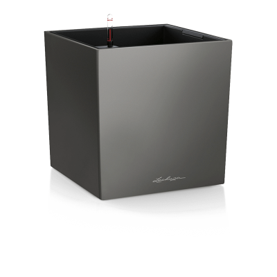 Кашпо Lechuza Cube Premium 40 Антрацитовый металлик Всё в одном