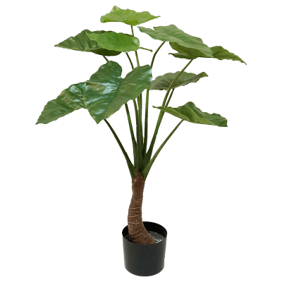 Алоказия дерево в кашпо / Alocasia растение искусственное