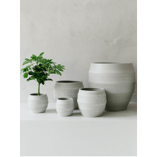 Bamboo Orchidpot Light Grey