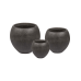 Кашпо керамическое Bundle Pot Black (set of 3)