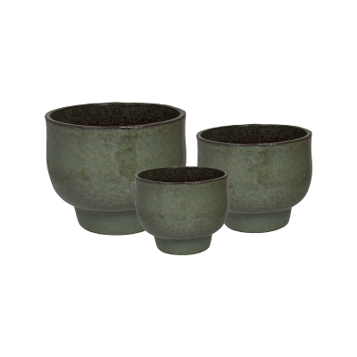 Кашпо керамическое Shade Pot Grey Green (set of 3)