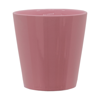 Кашпо керамическое Basic Round Shiny Pink
