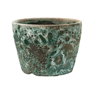 Кашпо керамическое Baq Lava Couple straight relic jade (glazed inside)