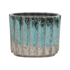 Indoor Pottery Pot Leoni Grey Blue (per 3 pcs.)