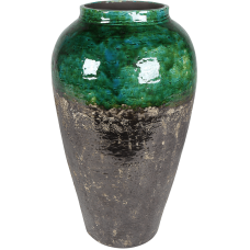 Indoor Pottery Jar Lindy Green Black