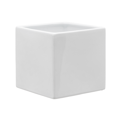 Кашпо керамическое Basic Square Minipot White