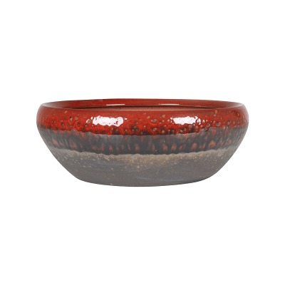 Кашпо керамическое Bowl Black Red