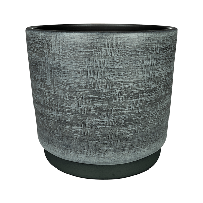 Кашпо керамическое Niek Pot Shiny Grey