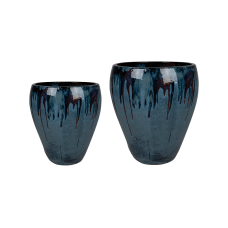 Siya Vase Mystic Blue (set of 2)