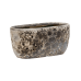 Кашпо керамическое Baq Lava Oval relic black (glazed inside)
