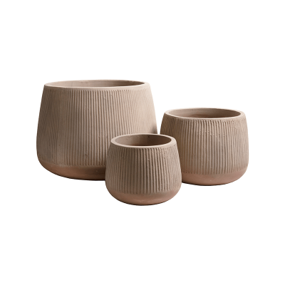 Кашпо керамическое Cay Pot Light Grey (set of 3)