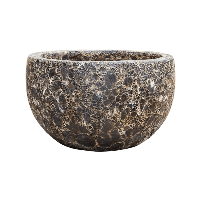 Кашпо керамическое Baq Lava Bowl relic black