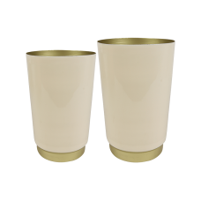 Indoor Pottery Vase Minou Champagne (S2, per 2 pcs.)