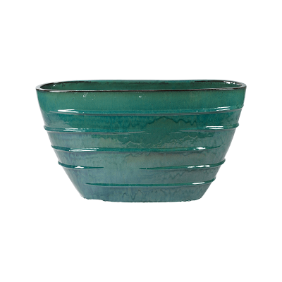 Кашпо керамическое Beauty Oval Turquoise
