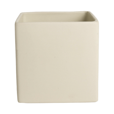 Кашпо керамическое Basic Square Minipot Cream