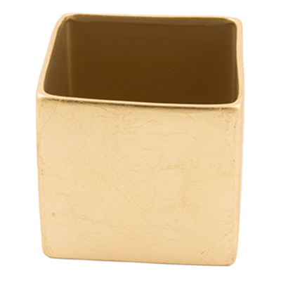 Кашпо керамическое Basic Square Minipot Gold