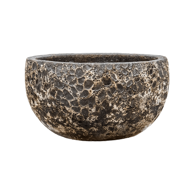 Кашпо керамическое Baq Lava Bowl relic black
