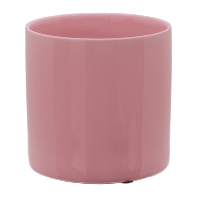 Кашпо керамическое Basic Cylinder Shiny Pink