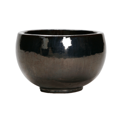 Кашпо керамическое Plain Bowl Metal Glaze