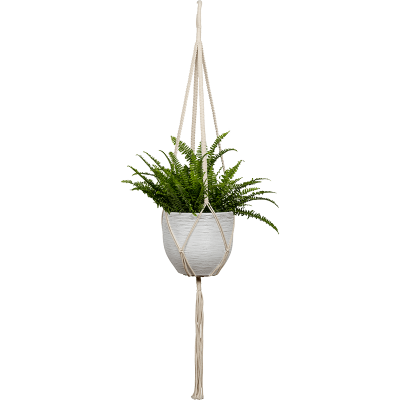 Кашпо керамическое Bagdad Rope For Hanger White (pot diam. 10 - 21 cm)