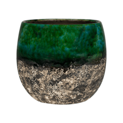 Кашпо керамическое Lindy Pot Green Black