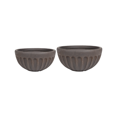 Кашпо керамическое Duncan Bowl Taupe (set of 2)