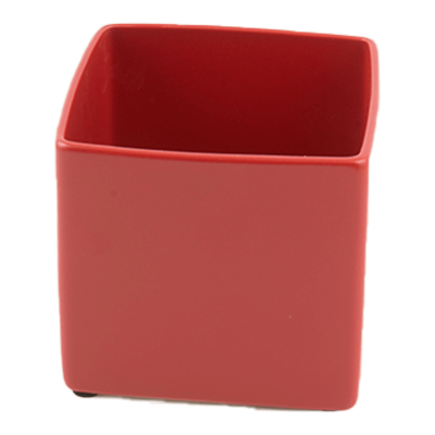 Кашпо керамическое Basic Square Minipot Red