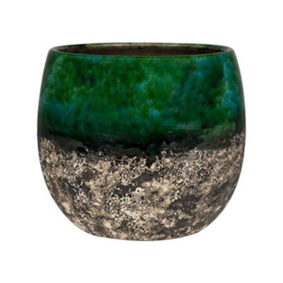 Кашпо керамическое Lindy Pot Green Black