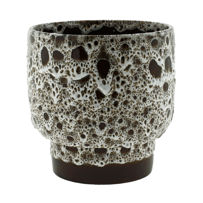 Кашпо керамическое Strut Pot on foot Reactive Brown/White
