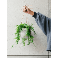 Split Pot Hanging Grey