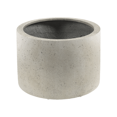 Кашпо Grigio Cylinder Antique White-concrete