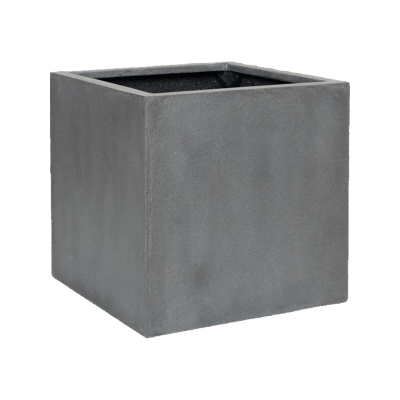 Кашпо Fiberstone Block grey XXL