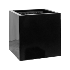 Glossy black block M