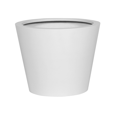 Кашпо Fiberstone Matt white bucket S