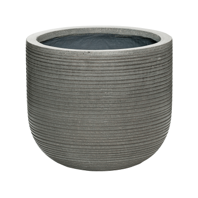 Кашпо Fiberstone Ridged Dark Grey Cody S horizontal