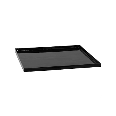 Кашпо Fiberstone Saucer Block Glossy Black 60