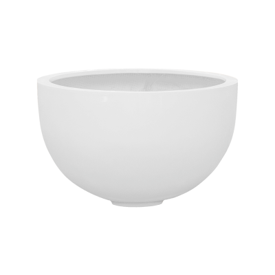 Кашпо Fiberstone Glossy white bowl M