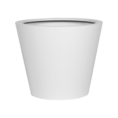 Кашпо Fiberstone Matt white bucket M