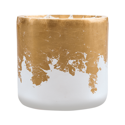 Кашпо Luxe Lite Glossy Cylinder white-gold