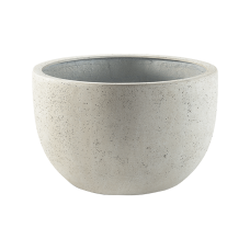 New Egg Pot Low Antique White-concrete