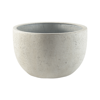 Кашпо New Egg Pot Low Antique White-concrete
