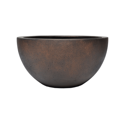 Кашпо Grigio Low Egg Pot Rusty Iron-concrete